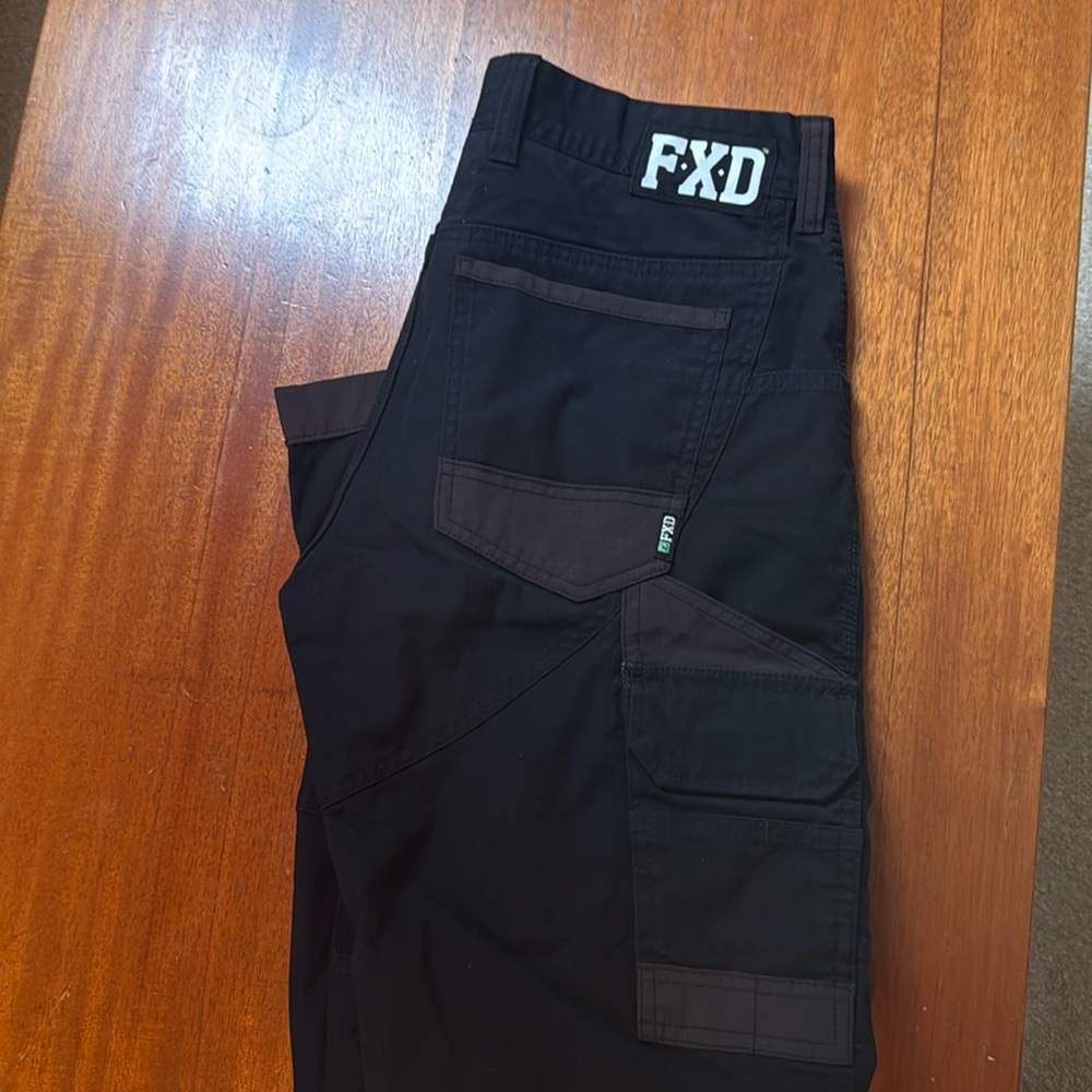 Men’s FXD WP-1 Canvas workpant.  Black 32Wx30L
